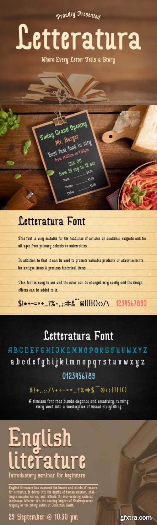 Letteratura Font