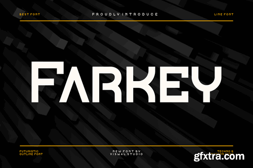 Farkey - Modern Tech Typeface HBE85HG