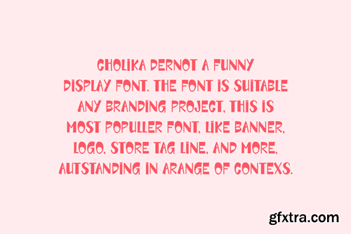 Cholika Dernot - Comic & Kids Display Font X7KV34D