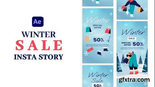 Videohive Winter Shopping Instagram Stories 55606353