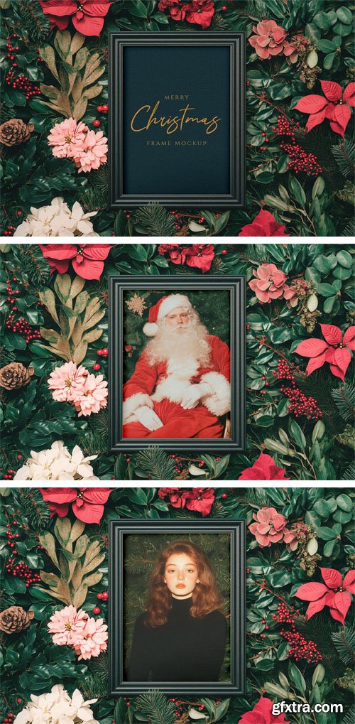 Festive Xmas Frame PSD Mockup Template