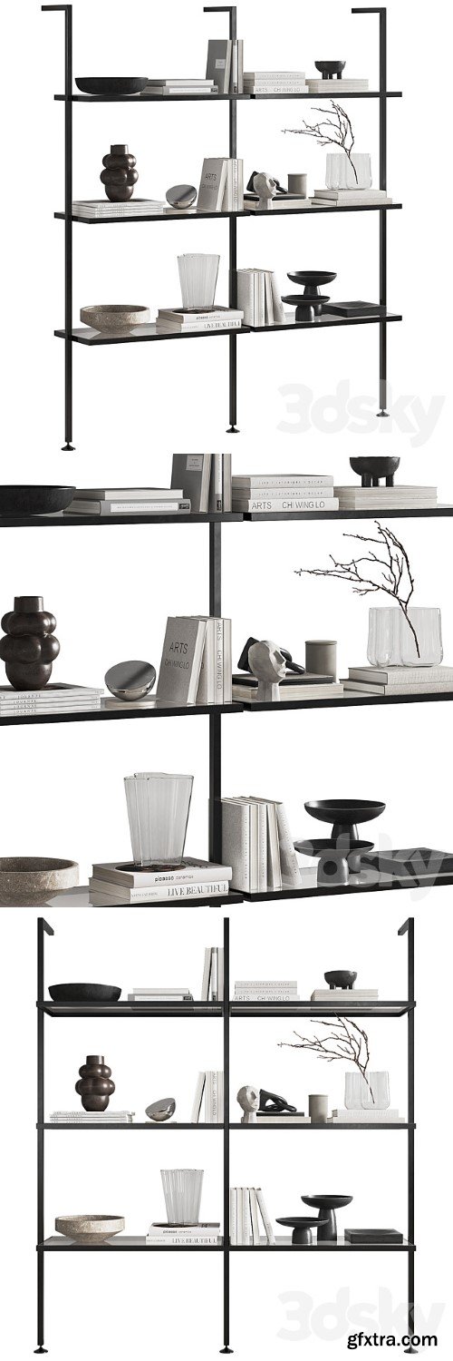 Shelving Unit with Zalf Decor