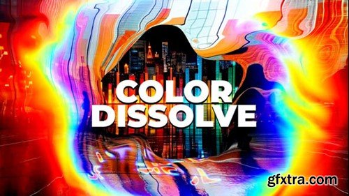 Videohive Color Dissolve VHS Glitch Slideshow Opener 55608999