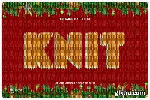 Knitting Logo & Text Effect EZQYP8Y