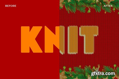 Knitting Logo & Text Effect EZQYP8Y