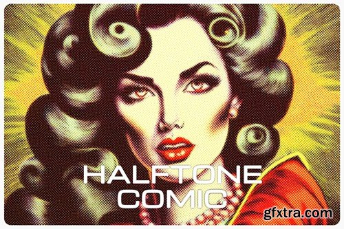 Comic Halftone Photoshop Action BZB3A6W