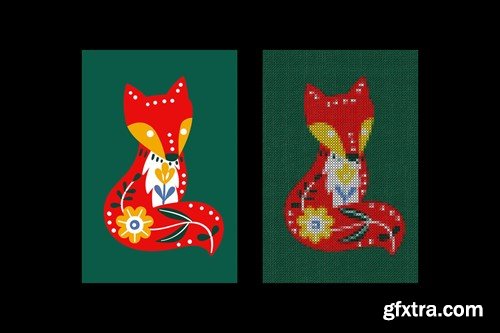 Embroidery Stitch Effect K7GU2U9