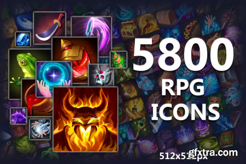 5800 Fantasy RPG Icons Pack v1.4 (23 Oct 2024)