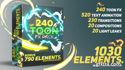 Videohive 1030 Toon FX And Elements Pack 21729822