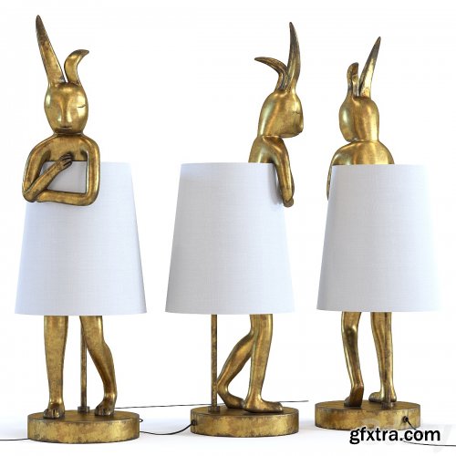 Table Lamp Animal Rabbit Gold