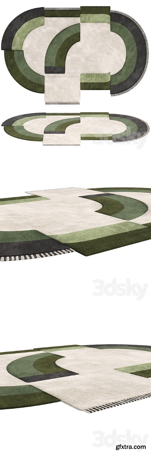 Carpet Contemporary Oval Rug