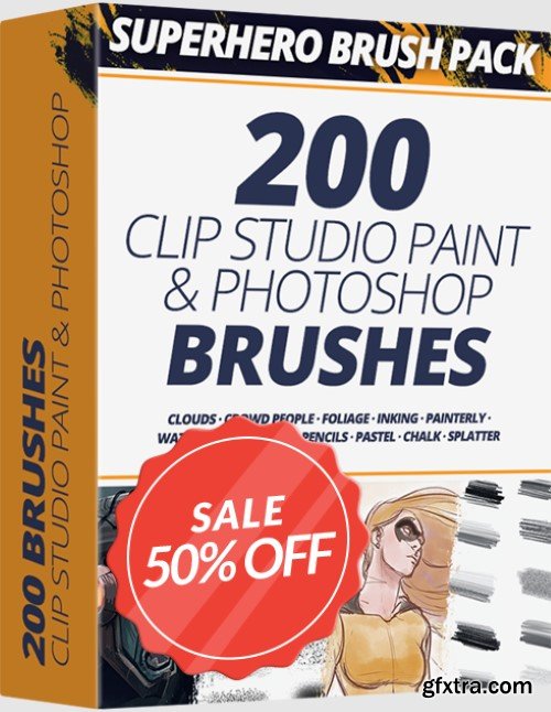 Superhero Brush Pack For CLIP STUDIO PAINT & PHOTOSHOP