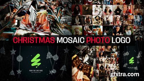 Videohive Christmas Mosaic Photo Logo 55599851