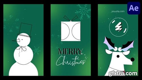 Videohive Christmas Morphing Vertical Logo Opener for After Effects 55662113