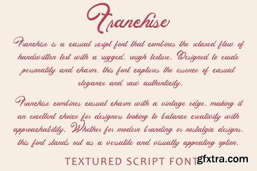 Franchise Script Font VTKRDXD