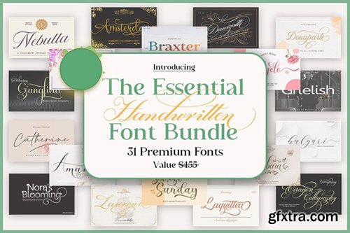 The Essential Handwritten Font Bundle - 31 Premium Fonts