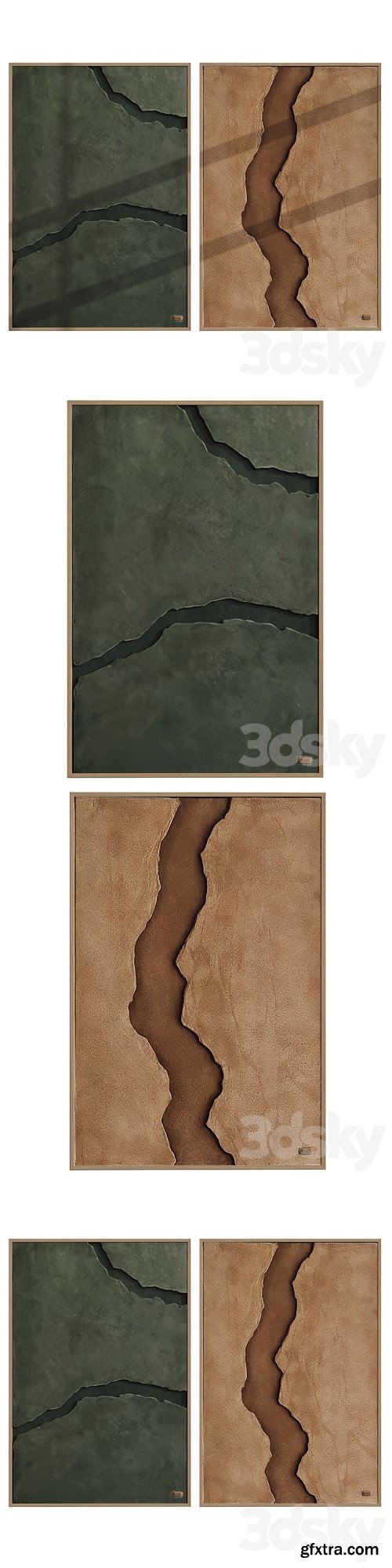 Set of Art Paintings From the Terra