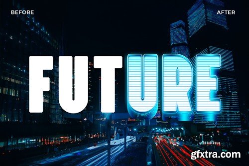 Futuristic Neon Text Effect ZQXXCKG