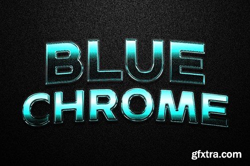 Blue Chrome Text Effect UUEEPFF