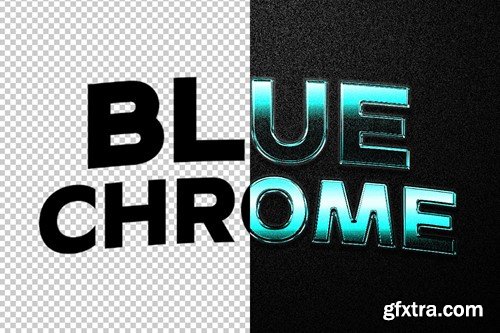 Blue Chrome Text Effect UUEEPFF