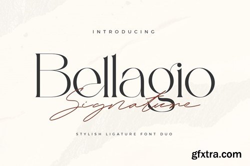 Bellagio Signature Font Duo KVQSRDS