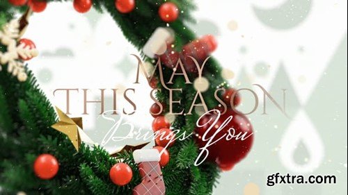 Videohive 3D Christmas Wreath Invitation 55658212