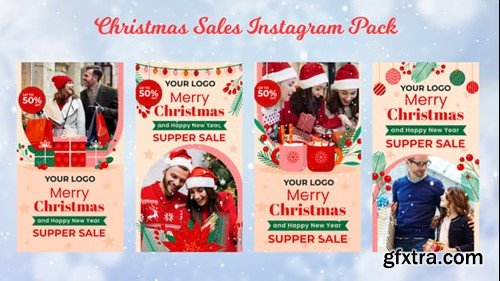 Videohive Merry Christmas Sales Instagram Story Pack 3 55645808