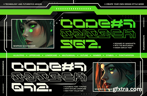 Kaeshi - Modern Techno Typeface PTBBULP