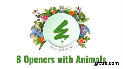 Videohive 8 Opener with Cartoon Animals 55673930