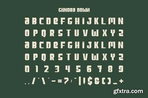 Gilndra Down - Thick Modern Font RZUBQ9K