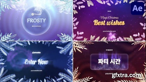 Videohive Christmas Frames Typography for After Effects 55675001