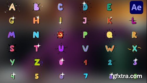 Videohive Comics Animated Alphabet Typeface for After Effects 55692965