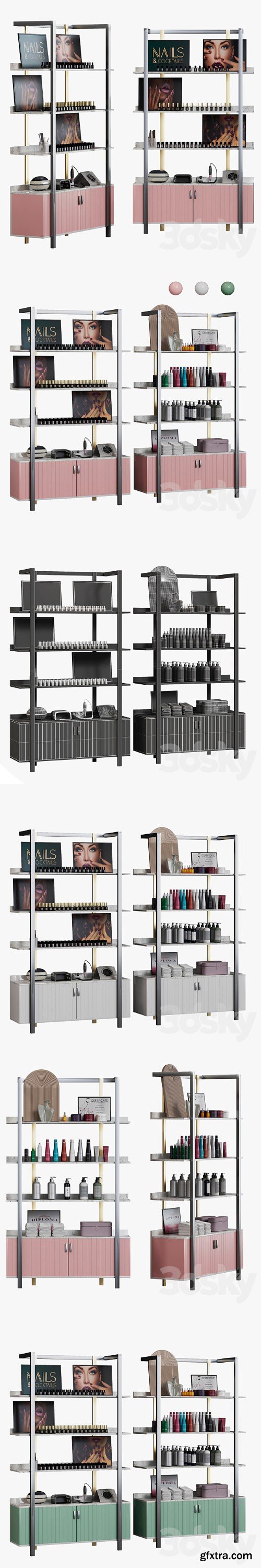 Display Rack for Cosmetic Products