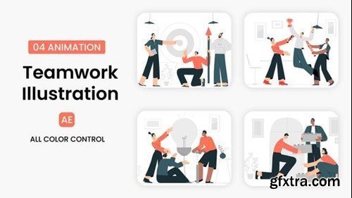 Videohive Teamwork Illustration Scene 55273790