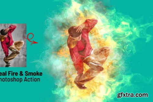 Real Fire & Smoke Photoshop Action