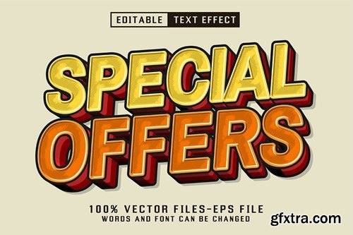 Special Offers Cartoon Text - Editable Text Effect PCJCW4Q