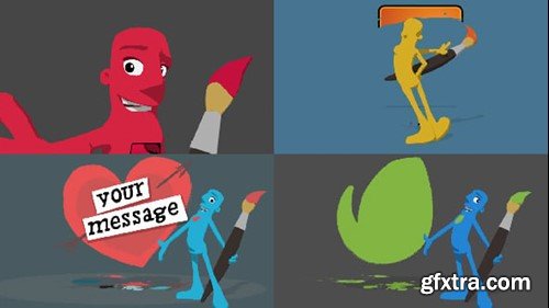 Videohive Character Paint On Logo Reveal 6617896