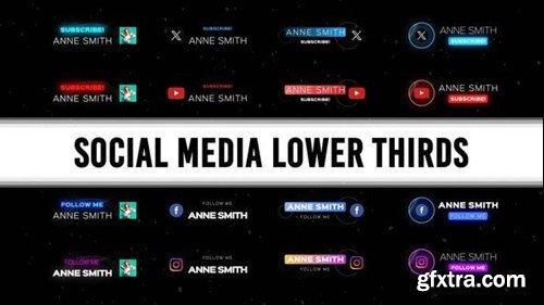 Videohive Social Media Lower Thirds 55680025