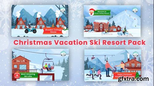 Videohive Christmas Vacation Ski Resort Advertisement Pack 55657172