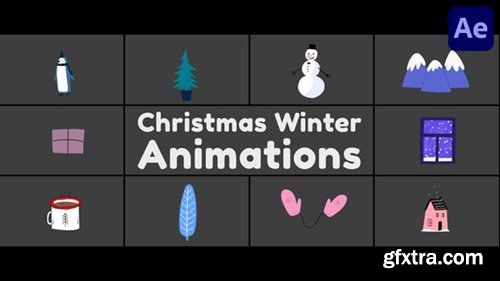 Videohive Christmas Winter Animations for After Effects 55708348