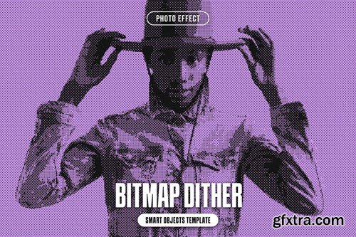 Bitmap Dither Photo Effect Z6RQ8GD