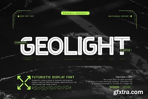 Geolight - Futuristic Display Font EV37B25