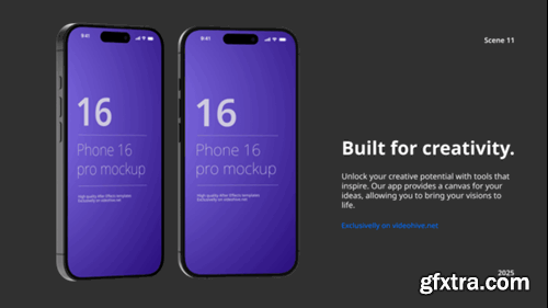 Videohive Phone 16 App Presentation Mockup 55709445