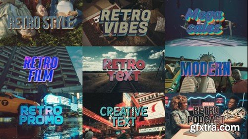 Videohive Vintage Retro 09 Text Intro Pack 55710428