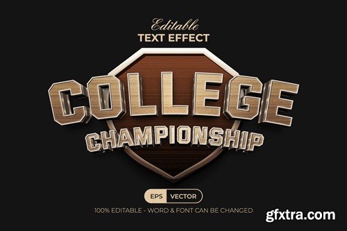 Championship Text Effect 3D Curve Style M5SXTFU