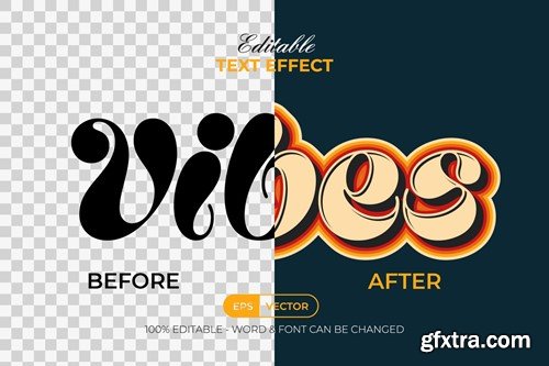 Vibes Text Effect Retro Style FSWZ8GJ