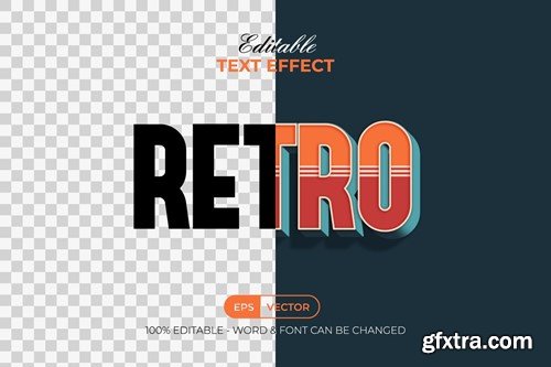 Retro Text Effect 3D Style 4YV95RN