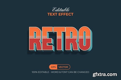 Retro Text Effect 3D Style 4YV95RN