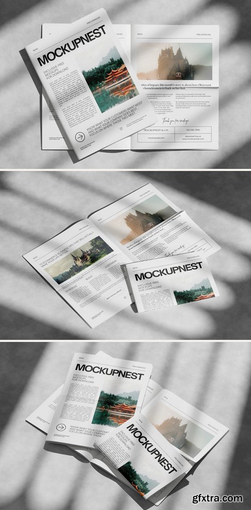 Creative Newspaper PSD Mockup Templates