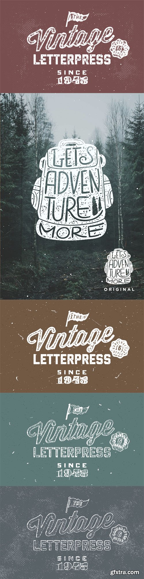 6 Vintage Letterpress Photoshop Effects for Text & Logos